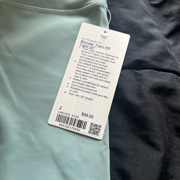 NEW *** with tags Lululemon Wunder Train High-Rise Tight 25” - Picture 6 of 6